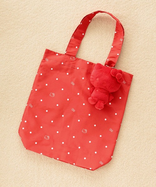 LOWRYS FARM(ローリーズファーム)の「【HELLO KITTY】DOTエコBAG 672124 /GOODS(エコバッグ/サブバッグ・レディース・ブラック/ブラウン/レッド/ホワイト・FREE)」の4枚目の写真