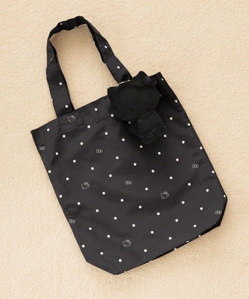 LOWRYS FARM(ローリーズファーム)の「【HELLO KITTY】DOTエコBAG 672124 /GOODS(エコバッグ/サブバッグ・レディース・ブラック/ブラウン/レッド/ホワイト・FREE)」の2枚目の写真