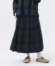 ビッグ チェック ラップ スカート