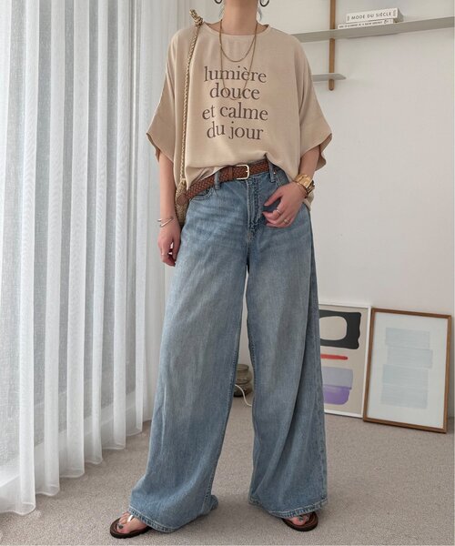 LBC(エルビーシー)の「【接触冷感】ナチュラルリンクルロゴプルオーバー(Tシャツ/カットソー・レディース・チャコール/グリーン/アイボリー・M)」の14枚目の写真