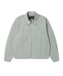 男性 シングルフラップポケット ジップアップジャンパー (LT-KHAKI) (HA3UJ13-62)