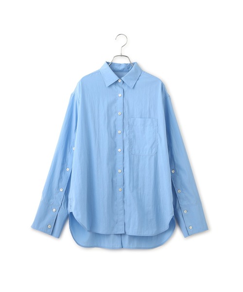 ADAM ET ROPE'（アダムエロペ）の「【サステナブル】チェック&ソリッド スリットシャツ（シャツ/ブラウス・レディース・サックスブルー/ブラウン系その他/オフホワイト/ホワイト・FREE）」の20枚目の写真