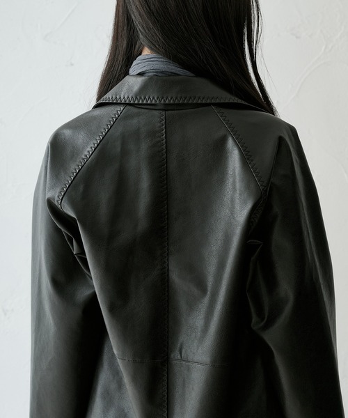FTW（エフティダブリュー）の「STITCH CAR COAT（その他アウター・レディース・キャメル/グレー/ブラック・SMALL/MEDIUM/LARGE）」の5枚目の写真