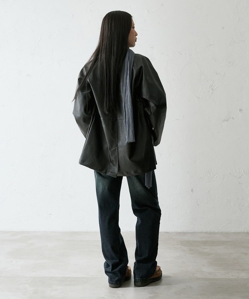 FTW（エフティダブリュー）の「STITCH CAR COAT（その他アウター・レディース・キャメル/グレー/ブラック・SMALL/MEDIUM/LARGE）」の12枚目の写真