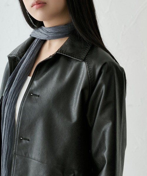 FTW（エフティダブリュー）の「STITCH CAR COAT（その他アウター・レディース・キャメル/グレー/ブラック・SMALL/MEDIUM/LARGE）」の6枚目の写真