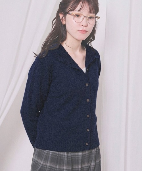 fig London(フィグロンドン)の「AIRLYS cardigan(ニット/セーター・レディース・ネイビー/ピンク/サックスブルー/アイボリー・FREE)」の3枚目の写真