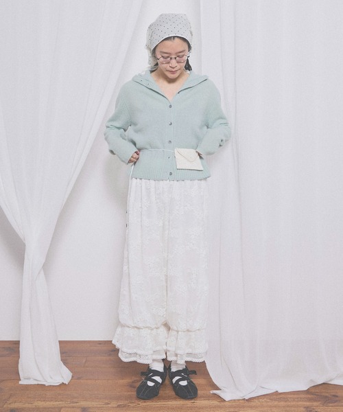 fig London(フィグロンドン)の「AIRLYS cardigan(ニット/セーター・レディース・ネイビー/ピンク/サックスブルー/アイボリー・FREE)」の12枚目の写真