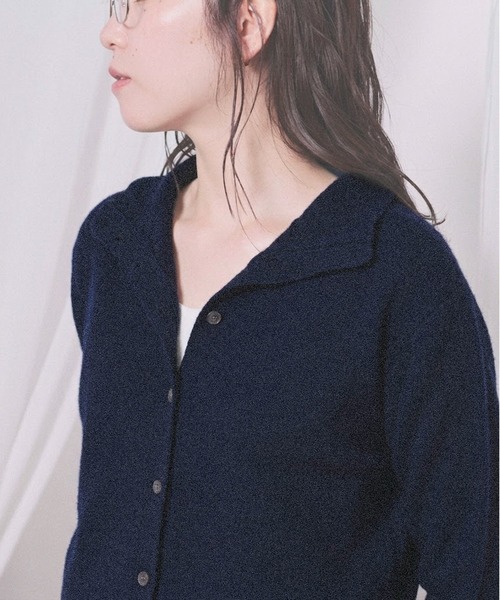 fig London(フィグロンドン)の「AIRLYS cardigan(ニット/セーター・レディース・ネイビー/ピンク/サックスブルー/アイボリー・FREE)」の19枚目の写真