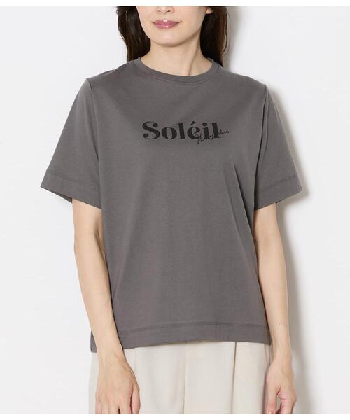 NEWYORKER(ニューヨーカー)の「コットン100% ロゴプリントTシャツ(Tシャツ/カットソー・レディース・ダークグレー・LARGE/MEDIUM)」の2枚目の写真