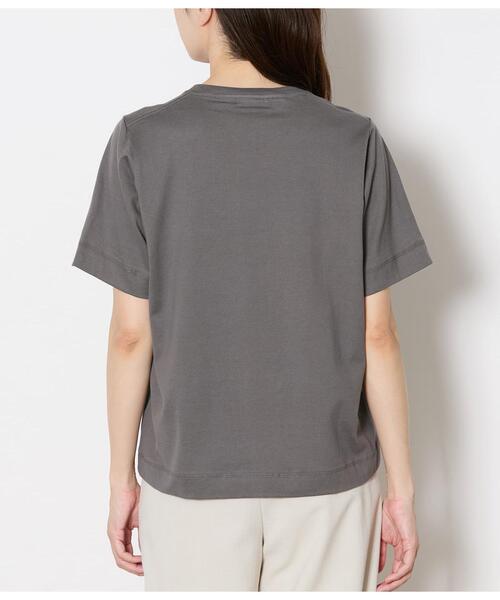 NEWYORKER(ニューヨーカー)の「コットン100% ロゴプリントTシャツ(Tシャツ/カットソー・レディース・ダークグレー・LARGE/MEDIUM)」の3枚目の写真