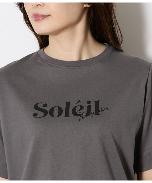 NEWYORKER(ニューヨーカー)の「コットン100% ロゴプリントTシャツ(Tシャツ/カットソー・レディース・ダークグレー・LARGE/MEDIUM)」の4枚目の写真
