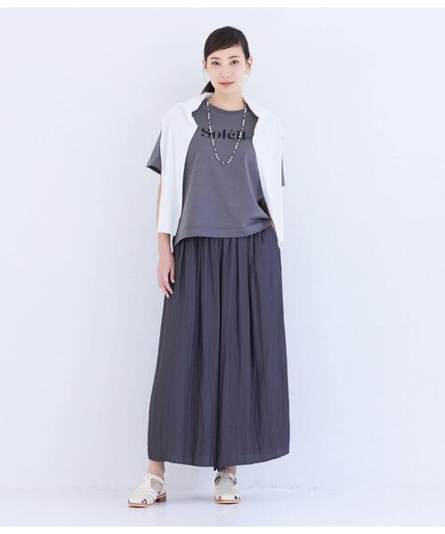 NEWYORKER(ニューヨーカー)の「コットン100% ロゴプリントTシャツ(Tシャツ/カットソー・レディース・ダークグレー・LARGE/MEDIUM)」の9枚目の写真