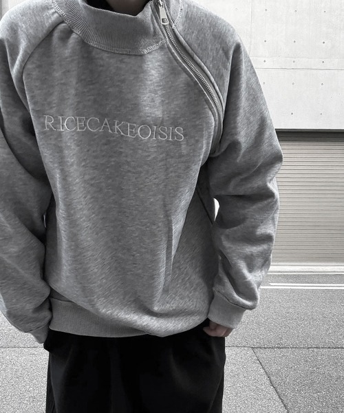 YACA（ヤーカ）の「zip sweat pullover/ジップスウェットプルオーバー（スウェット・レディース・ブラック/グレー・FREE）」の7枚目の写真