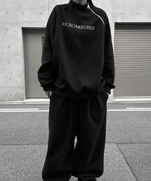 YACA（ヤーカ）の「zip sweat pullover/ジップスウェットプルオーバー（スウェット・レディース・ブラック/グレー・FREE）」の9枚目の写真