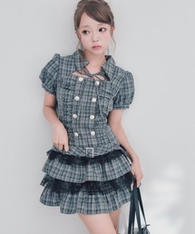 ダブルティアードシャツワンピ