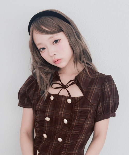 OLIVE des OLIVE（オリーブデオリーブ）の「ダブルティアードシャツワンピ（ワンピース・レディース・チャコールグレー/ブラック/ボルドー・FREE）」の17枚目の写真