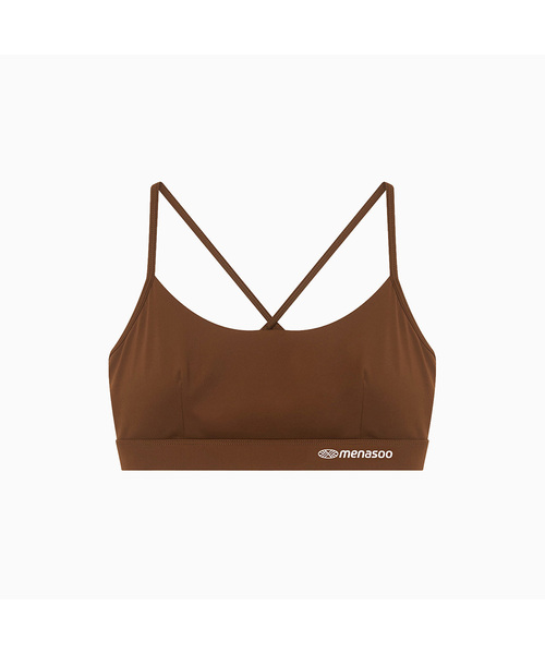 MENASOO(ミナス)の「Cross Strap Bra Top_Brown(チューブトップ・レディース・ブラウン・MEDIUM/LARGE/SMALL)」の1枚目の写真