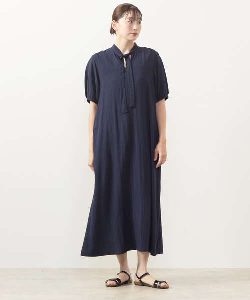 MELROSE claire(メルローズ クレール)の「【フラワーPT&無地アソートワンピース】(ワンピース・レディース・モカ/ネイビー/ブルー/ボルドー・FREE)」の6枚目の写真
