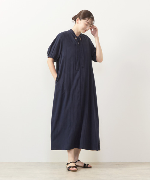 MELROSE claire(メルローズ クレール)の「【フラワーPT&無地アソートワンピース】(ワンピース・レディース・モカ/ネイビー/ブルー/ボルドー・FREE)」の14枚目の写真