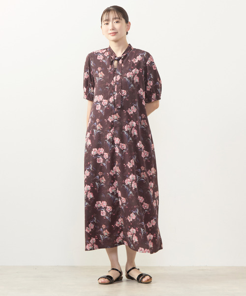 MELROSE claire(メルローズ クレール)の「【フラワーPT&無地アソートワンピース】(ワンピース・レディース・モカ/ネイビー/ブルー/ボルドー・FREE)」の17枚目の写真