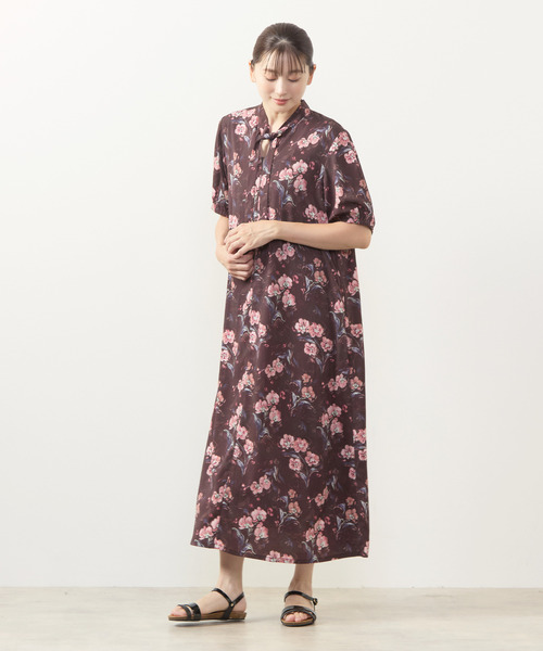 MELROSE claire(メルローズ クレール)の「【フラワーPT&無地アソートワンピース】(ワンピース・レディース・モカ/ネイビー/ブルー/ボルドー・FREE)」の18枚目の写真