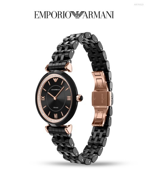 EMPORIO ARMANI（エンポリオアルマーニ）の「エンポリオ・アルマーニ 腕時計 レディース アナログ セラミック AR70021（アナログ腕時計・レディース・ブラック・FREE）」の9枚目の写真