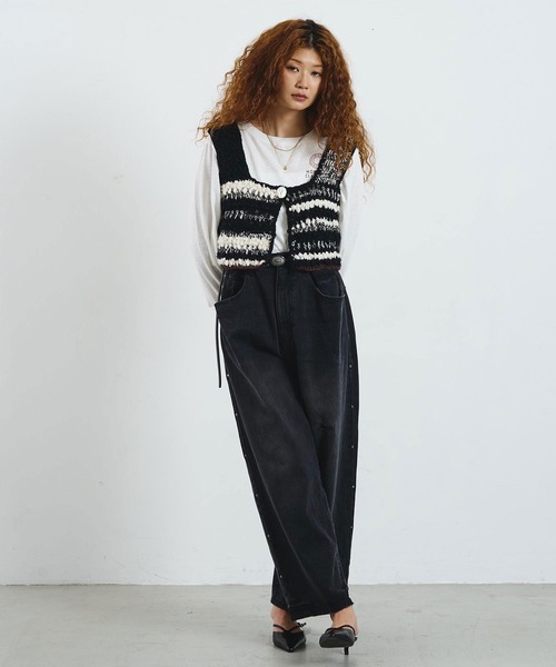 ROSE BUD（ローズバッド）の「mag.by c/HAND KNIT VEST（ベスト・レディース・ブラック・ONE SIZE）」の5枚目の写真