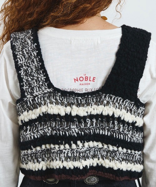 ROSE BUD（ローズバッド）の「mag.by c/HAND KNIT VEST（ベスト・レディース・ブラック・ONE SIZE）」の8枚目の写真
