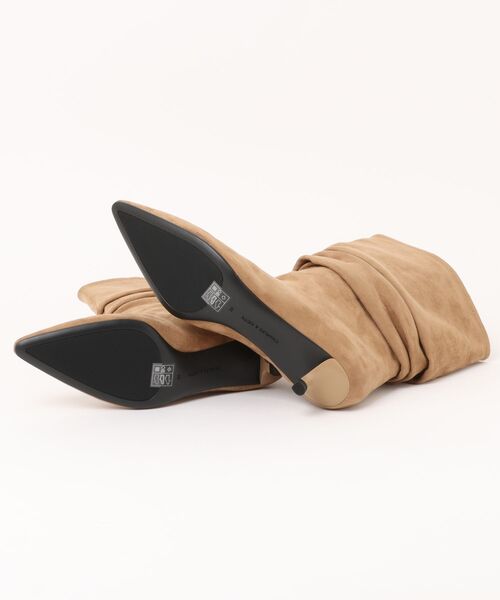 CHARLES & KEITH（チャールズ & キース）の「ルーシュド キトゥンヒール カーフ ブーツ（ブーツ・レディース・ブラウン系その他7/サンドベージュ・23.5cm/23cm/22.5cm/25cm/24.5cm）」の17枚目の写真