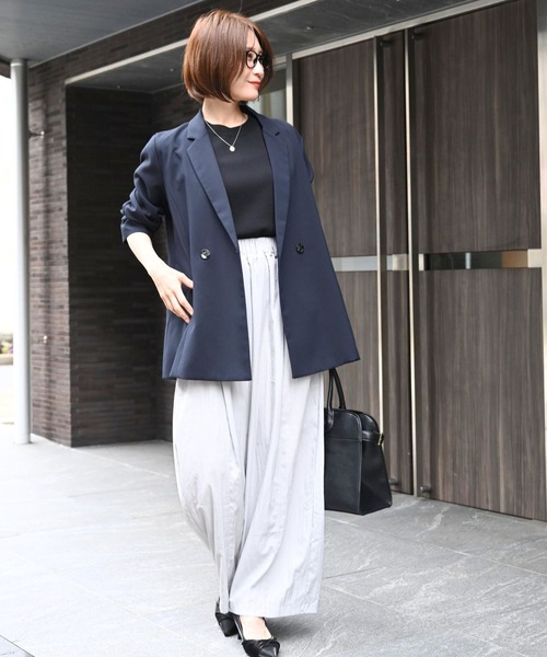 Ehre style（エーレスタイル）の「暑い日も快適！たくさん歩く日にきれ楽パンツ（その他パンツ・レディース・ネイビー/グレー/ブラック・M/L）」の5枚目の写真