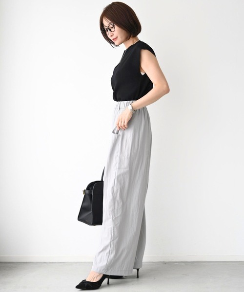 Ehre style（エーレスタイル）の「暑い日も快適！たくさん歩く日にきれ楽パンツ（その他パンツ・レディース・ネイビー/グレー/ブラック・M/L）」の11枚目の写真