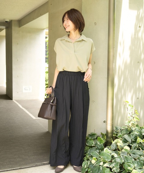 Ehre style（エーレスタイル）の「暑い日も快適！たくさん歩く日にきれ楽パンツ（その他パンツ・レディース・ネイビー/グレー/ブラック・M/L）」の13枚目の写真
