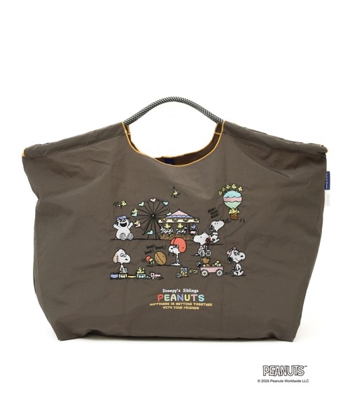 Ball&Chain(ボールアンドチェーン)の「Ball&Chain(ボールアンドチェーン) SNOOPY’S SIBLINGS/Lサイズ(トートバッグ・レディース・チャコールグレー/アイボリー・F)」の1枚目の写真