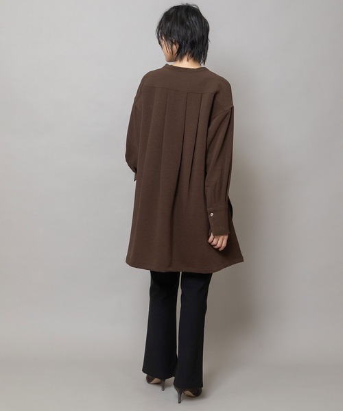 Munich(ミューニック)の「ヴィンテージダブルジョーゼットプルオーバーロングシャツ(シャツ/ブラウス・レディース・ブラック/ブラウン・FREE)」の6枚目の写真