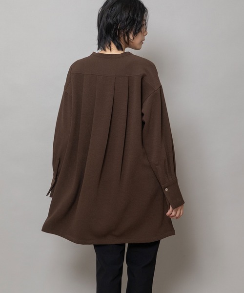 Munich(ミューニック)の「ヴィンテージダブルジョーゼットプルオーバーロングシャツ(シャツ/ブラウス・レディース・ブラック/ブラウン・FREE)」の5枚目の写真