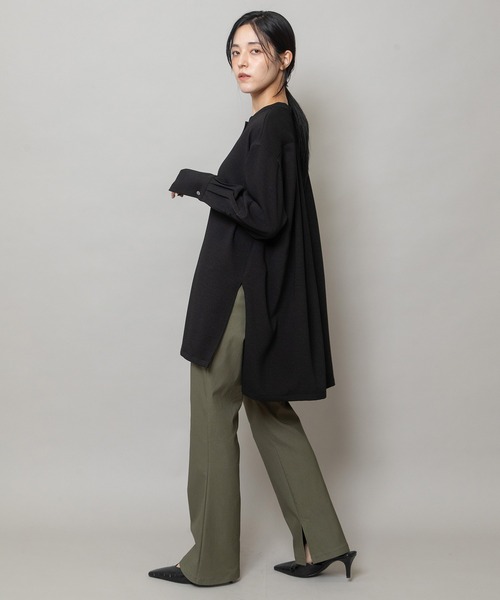 Munich(ミューニック)の「ヴィンテージダブルジョーゼットプルオーバーロングシャツ(シャツ/ブラウス・レディース・ブラック/ブラウン・FREE)」の13枚目の写真