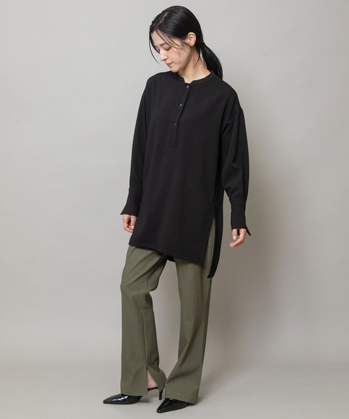 Munich(ミューニック)の「ヴィンテージダブルジョーゼットプルオーバーロングシャツ(シャツ/ブラウス・レディース・ブラック/ブラウン・FREE)」の14枚目の写真