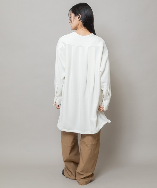 Munich(ミューニック)の「ヴィンテージダブルジョーゼットプルオーバーロングシャツ(シャツ/ブラウス・レディース・ブラック/ブラウン・FREE)」の18枚目の写真