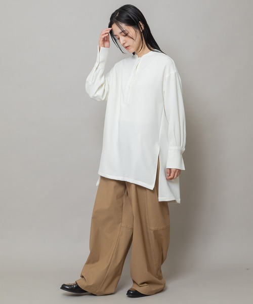 Munich(ミューニック)の「ヴィンテージダブルジョーゼットプルオーバーロングシャツ(シャツ/ブラウス・レディース・ブラック/ブラウン・FREE)」の19枚目の写真