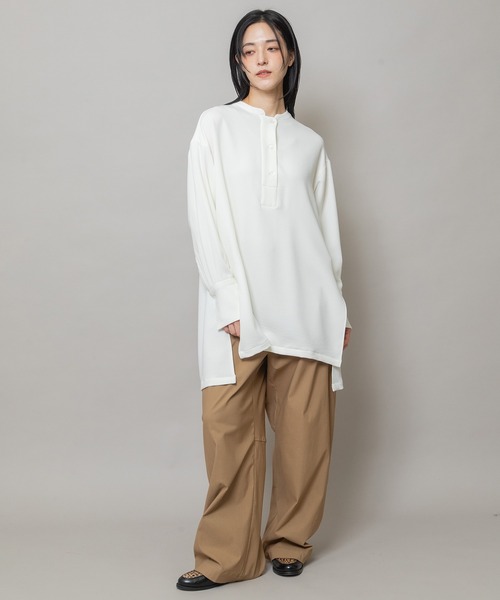 Munich(ミューニック)の「ヴィンテージダブルジョーゼットプルオーバーロングシャツ(シャツ/ブラウス・レディース・ブラック/ブラウン・FREE)」の20枚目の写真