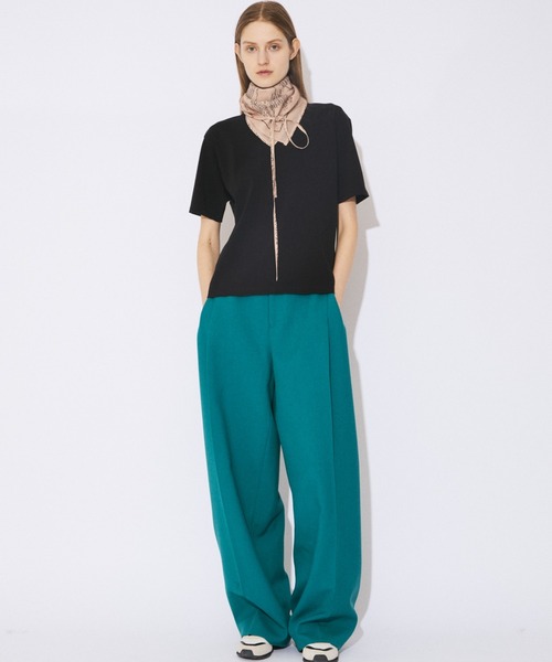 beautiful people（ビューティフルピープル）の「hight twist jersey regular-fit back foil print T-shirts（Tシャツ/カットソー・レディース・ブラック・38）」の6枚目の写真