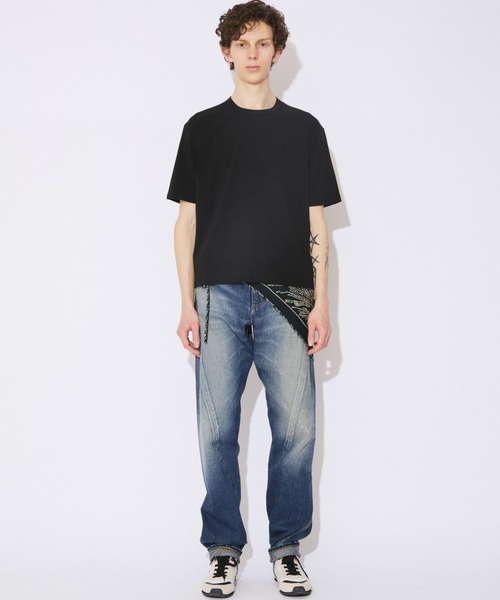 beautiful people（ビューティフルピープル）の「hight twist jersey regular-fit back foil print T-shirts（Tシャツ/カットソー・レディース・ブラック・38）」の5枚目の写真