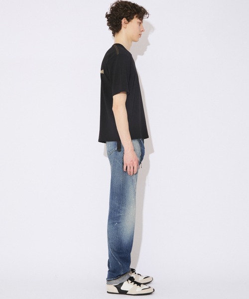 beautiful people（ビューティフルピープル）の「hight twist jersey regular-fit back foil print T-shirts（Tシャツ/カットソー・レディース・ブラック・38）」の4枚目の写真