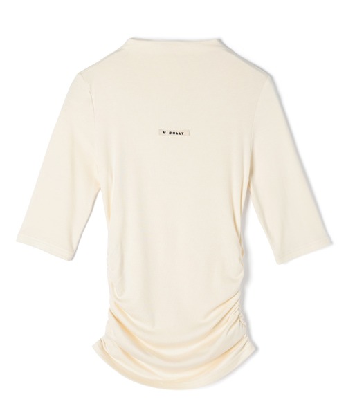 M DOLLY（エムドリー）の「*M DOLLY original* Side shirring logo tops / サイドシャーリングロゴトップス（Tシャツ/カットソー・レディース・アイボリー/グレー/ブラック・FREE）」の15枚目の写真