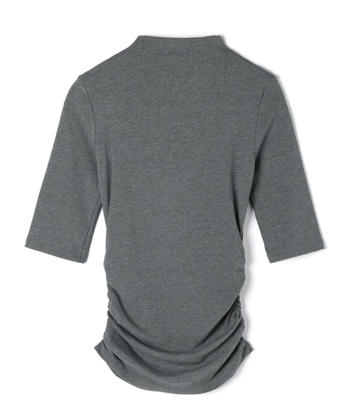 M DOLLY（エムドリー）の「*M DOLLY original* Side shirring logo tops / サイドシャーリングロゴトップス（Tシャツ/カットソー・レディース・アイボリー/グレー/ブラック・FREE）」の18枚目の写真