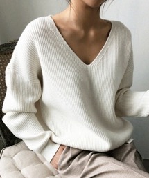 Ritzy（リッツィー）の「サイドスリットVネックゆるニット（ニット/セーター）」
