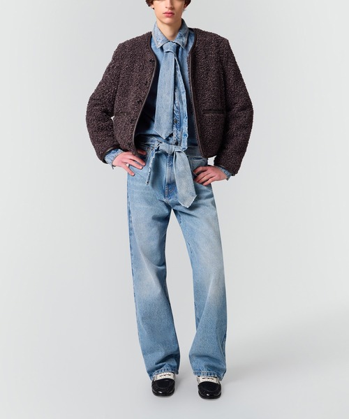 MSGM（エムエスジーエム）の「ロングタイ デニムシャツ（シャツ/ブラウス・メンズ・ライトブルー・39）」の4枚目の写真