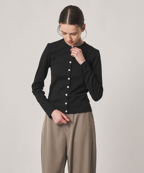 Steven Alan(スティーブンアラン)の「<Steven Alan>コットン フライス カーディガン(カーディガン/ボレロ・レディース・ライム/オフホワイト/レッド/ブラウン系/ブラック・FREE)」の1枚目の写真