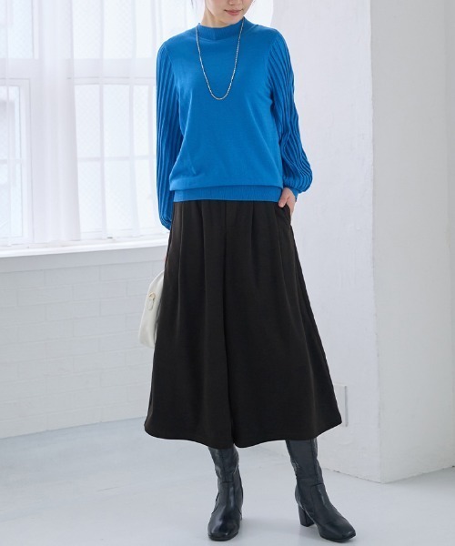 alotta(アロッタ)の「なめらか起毛ガウチョパンツ ショート(その他パンツ・レディース・モカ/ブラック/ボルドー/チャコール・M/LL/L)」の6枚目の写真