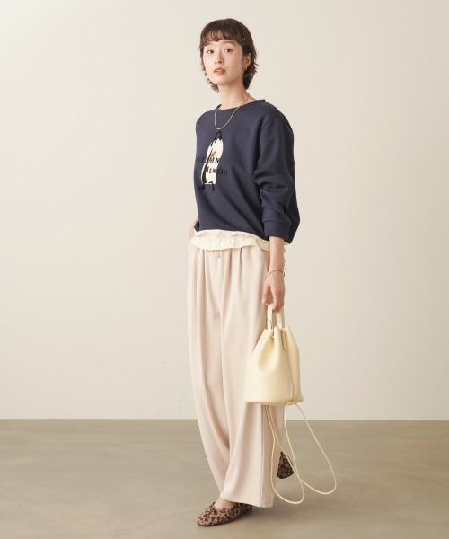 Bou Jeloud(ブージュルード)の「布帛切替レディプルオーバー(Tシャツ/カットソー・レディース・ブラウン/ネイビー/オフホワイト・FREE)」の6枚目の写真
